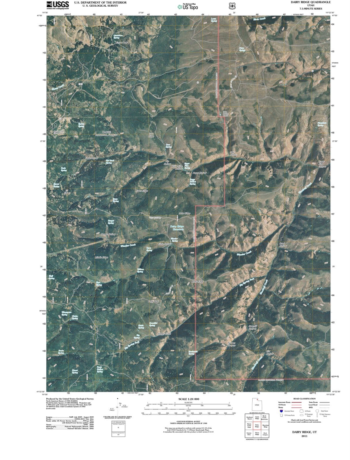 2011 Dairy Ridge, UT - Utah - USGS Topographic Map
