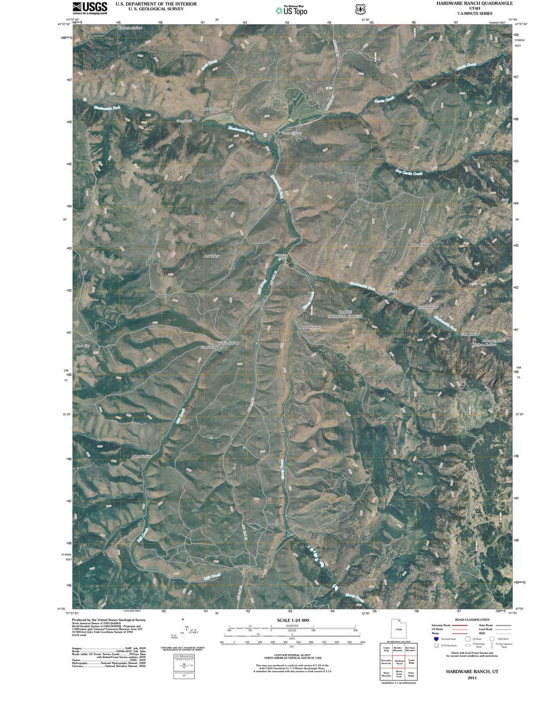 2011 Hardware Ranch, UT - Utah - USGS Topographic Map