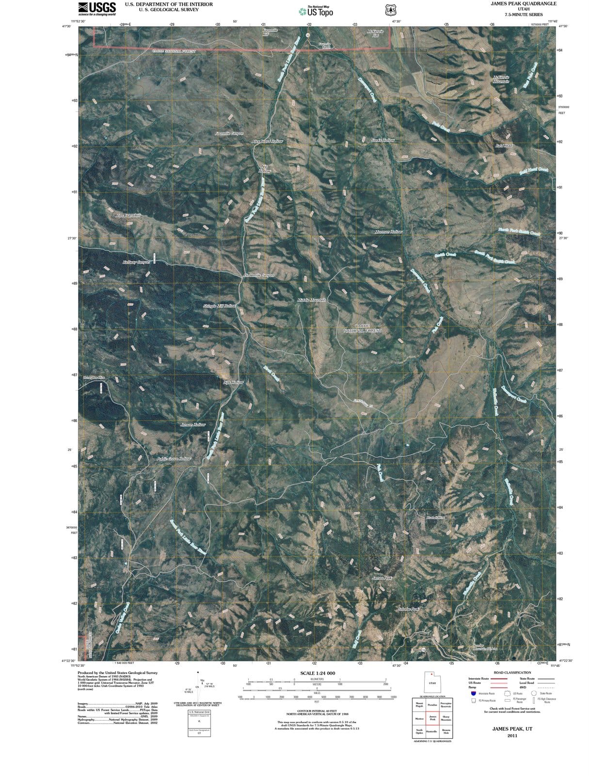 2011 James Peak, UT - Utah - USGS Topographic Map