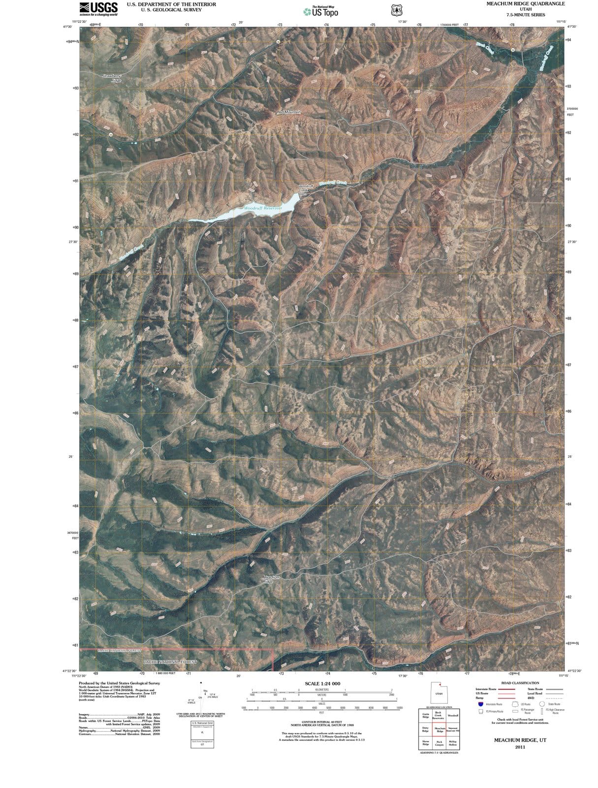 2011 Meachum Ridge, UT - Utah - USGS Topographic Map
