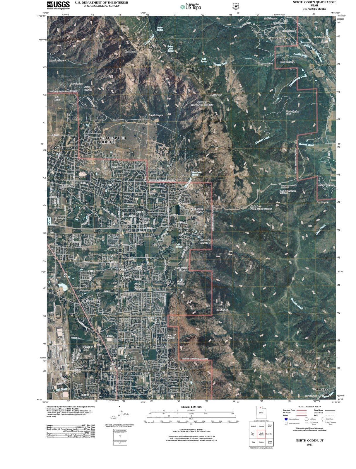 2011 North Ogden, UT - Utah - USGS Topographic Map