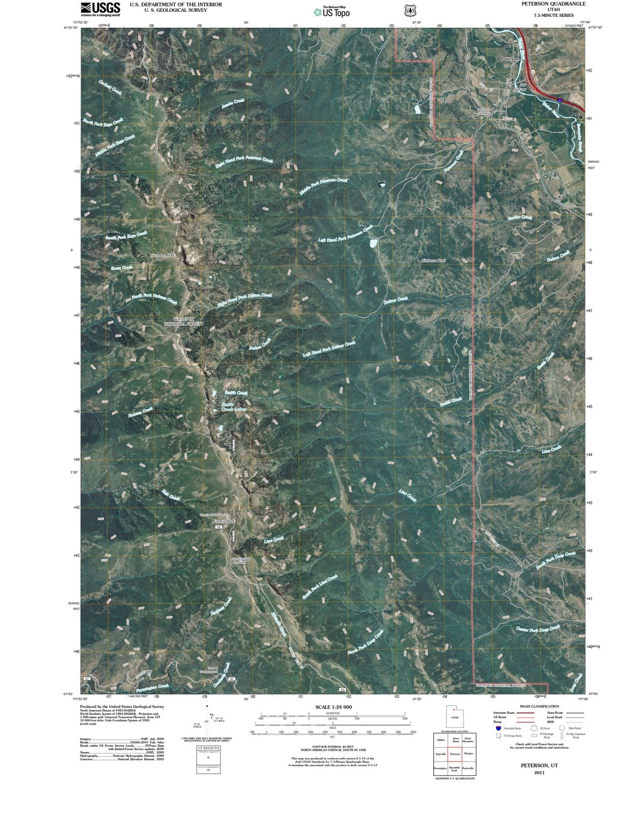 2011 Peterson, UT - Utah - USGS Topographic Map