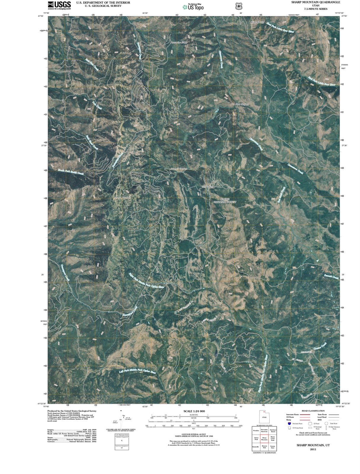 2011 Sharp Mountain, UT - Utah - USGS Topographic Map