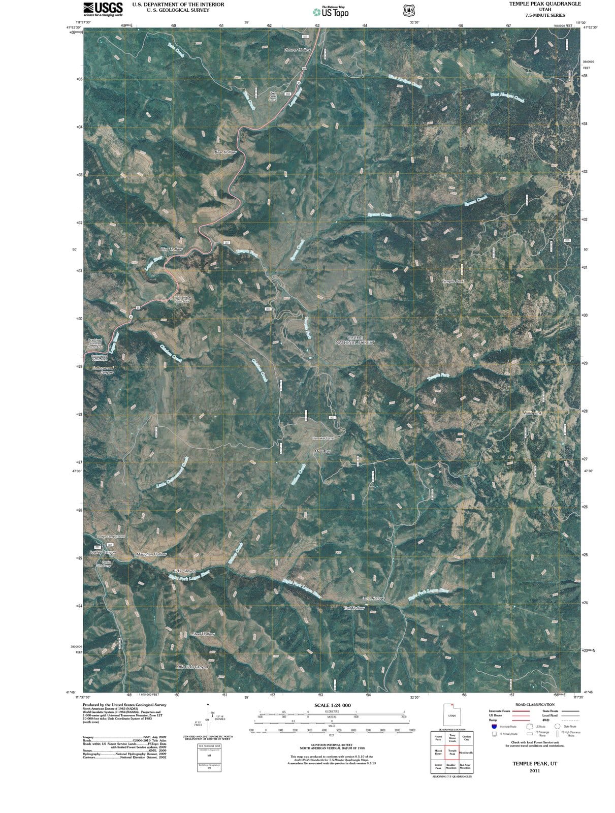 2011 Temple Peak, UT - Utah - USGS Topographic Map
