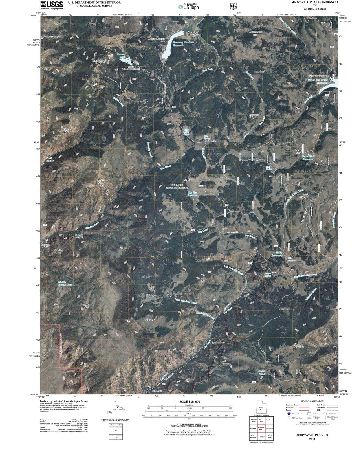 2011 Marysvale Peak, UT - Utah - USGS Topographic Map