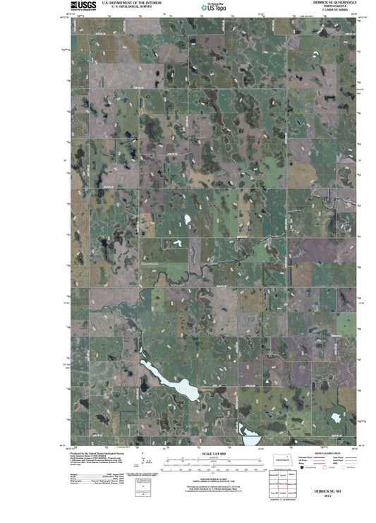 2011 Derrick, ND - North Dakota - USGS Topographic Map v3