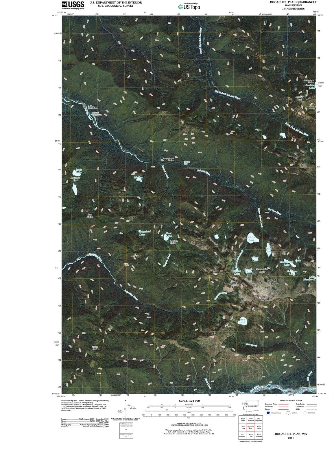 2011 Bogachiel Peak, WA - Washington - USGS Topographic Map