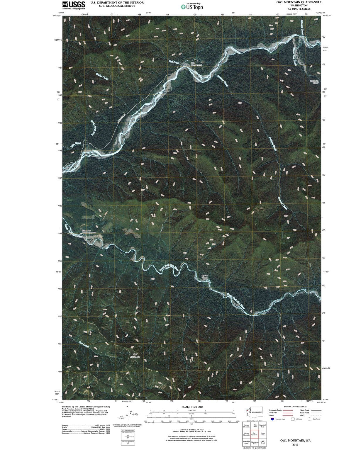 2011 Owl Mountain, WA - Washington - USGS Topographic Map