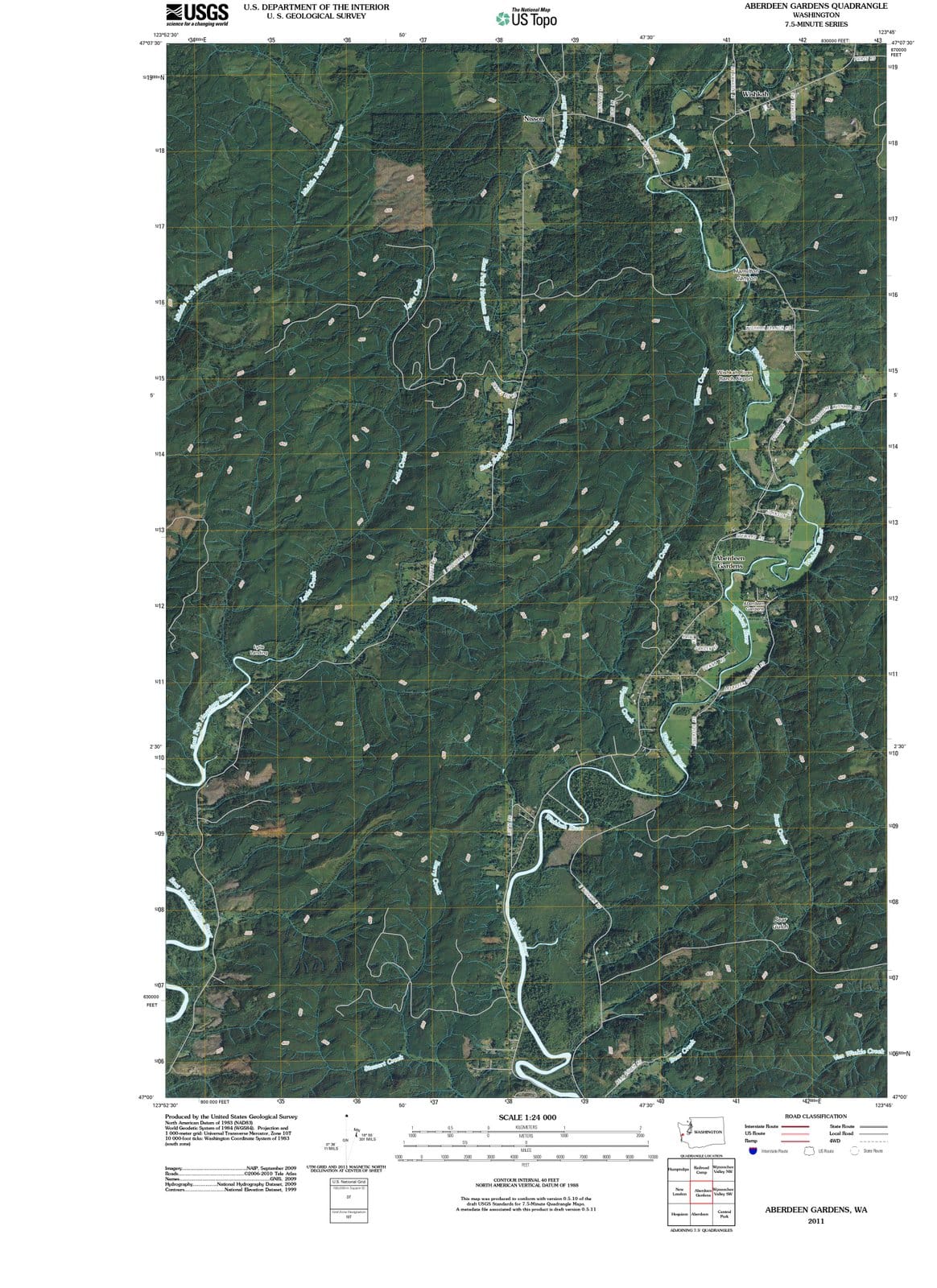 2011 Aberdeen Gardens, WA - Washington - USGS Topographic Map