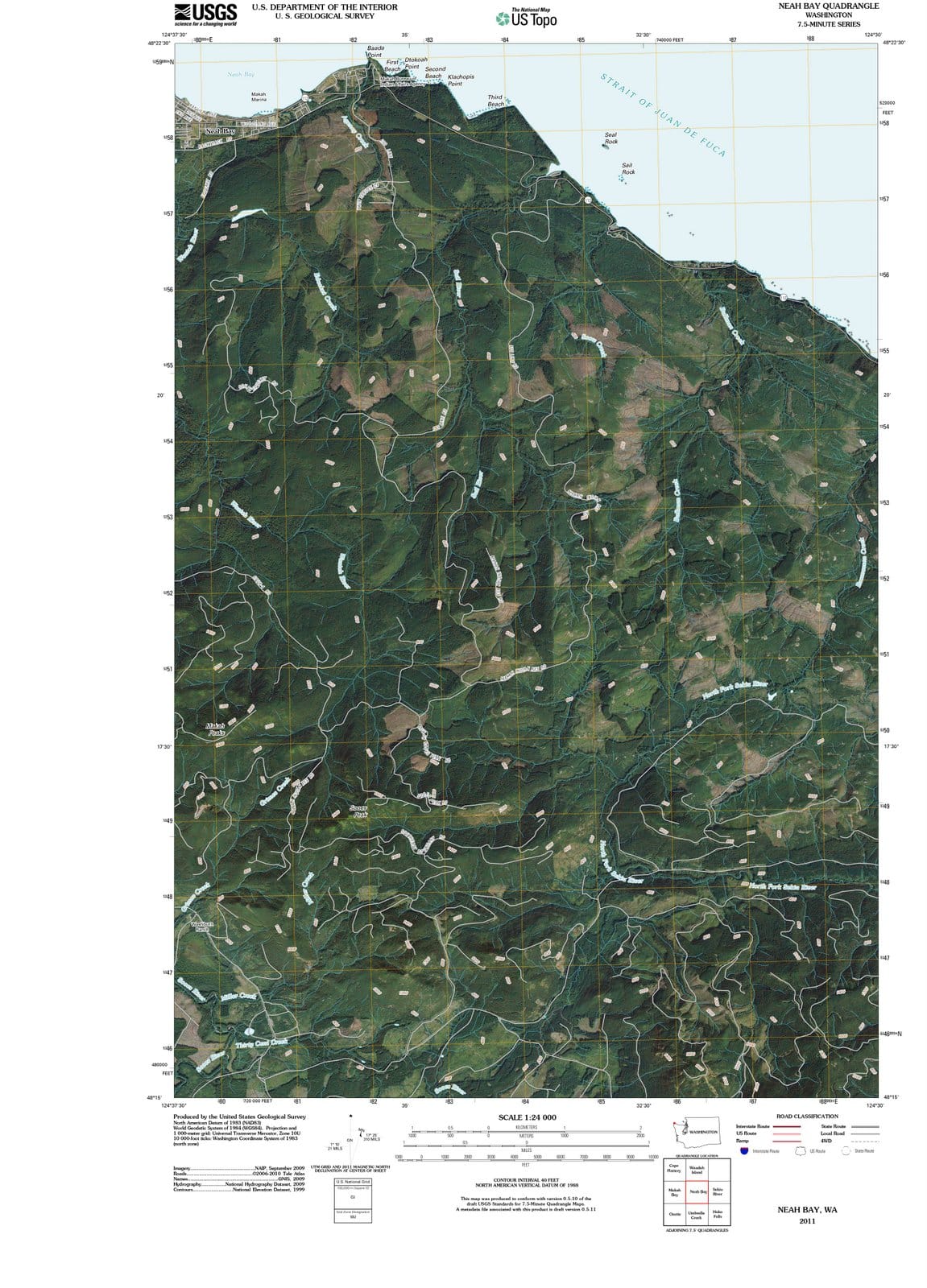 2011 Neah Bay, WA - Washington - USGS Topographic Map