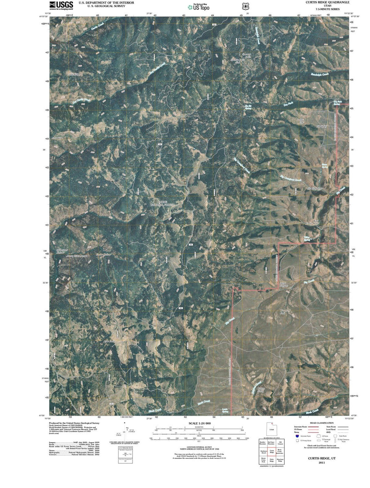 2011 Curtis Ridge, UT - Utah - USGS Topographic Map