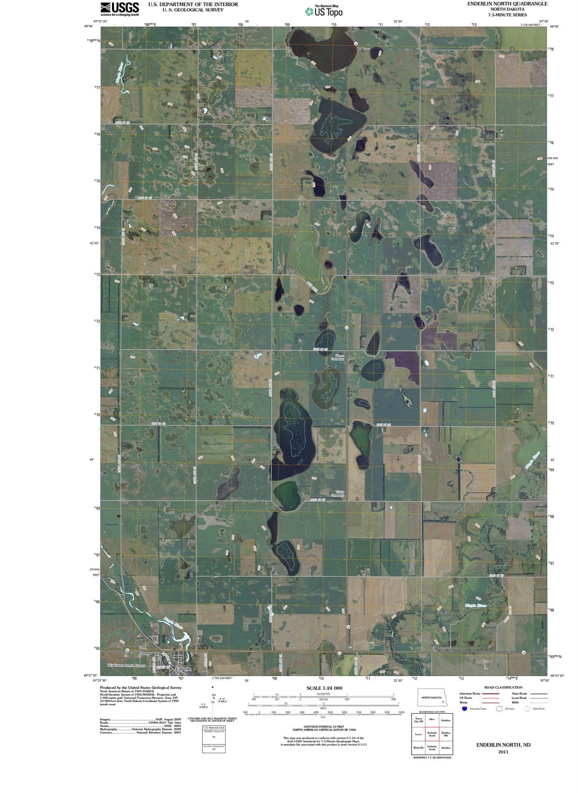 2011 Enderlin North, ND - North Dakota - USGS Topographic Map