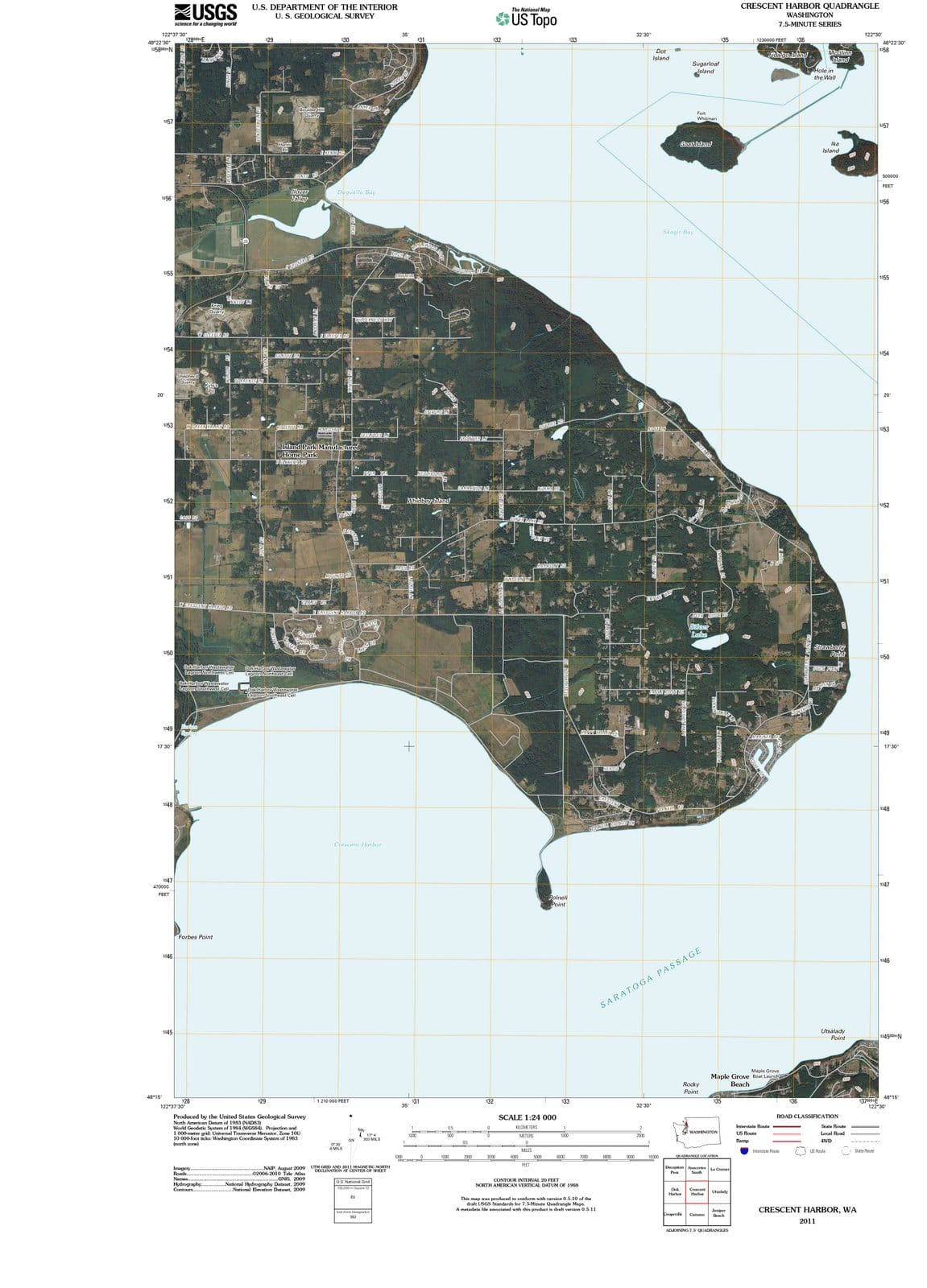 2011 Crescent Harbor, WA - Washington - USGS Topographic Map