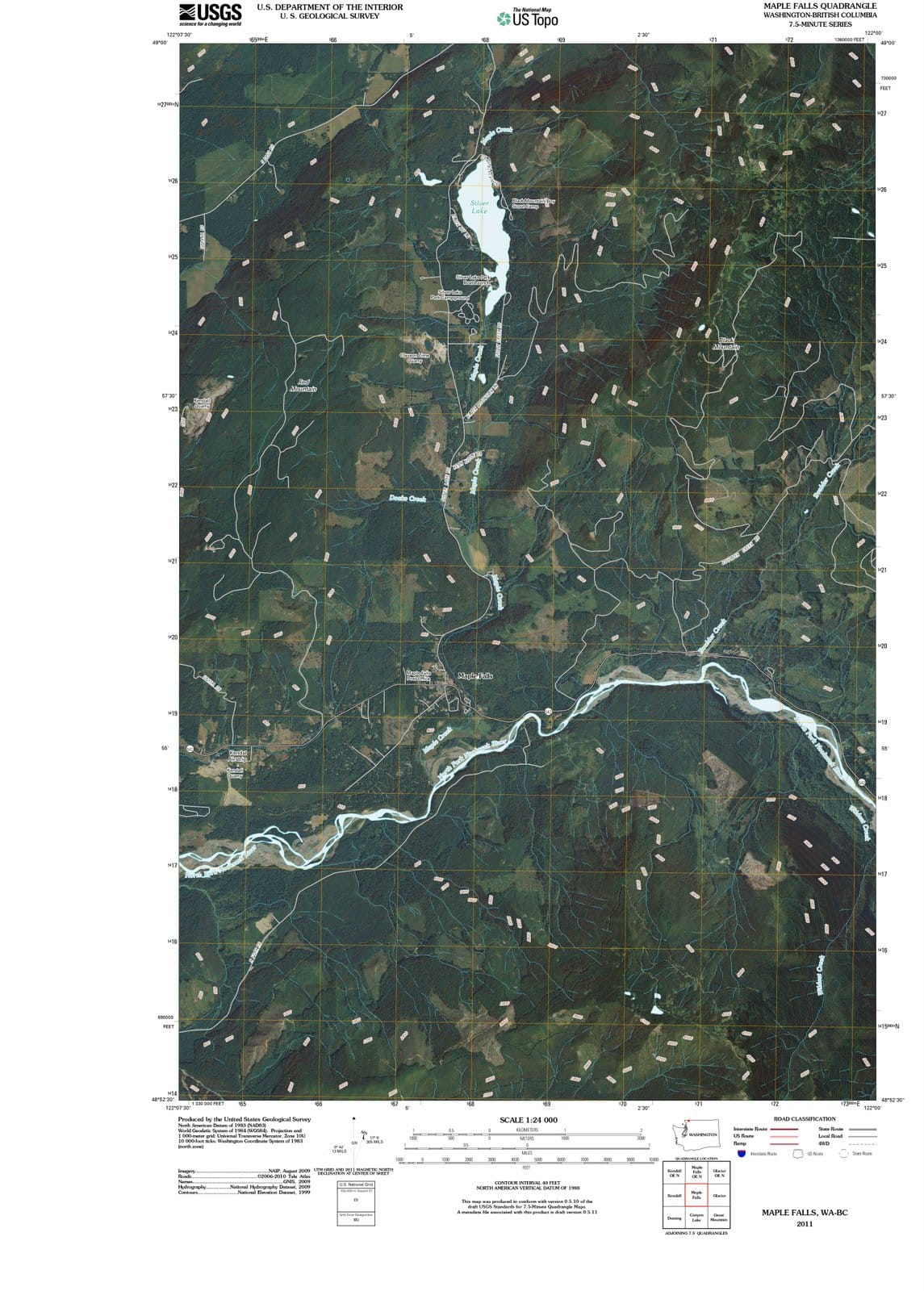 2011 Maple Falls, WA - Washington - USGS Topographic Map