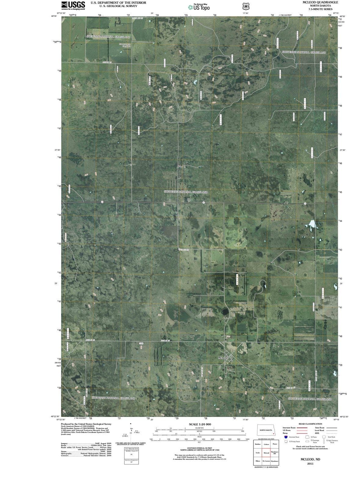 2011 McLeod, ND - North Dakota - USGS Topographic Map