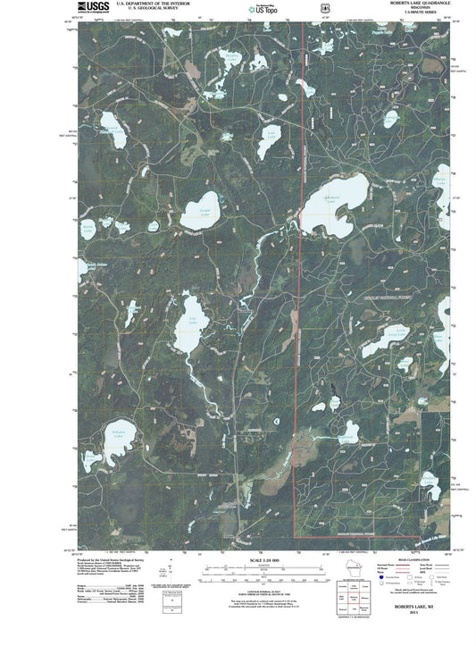 2011 Roberts Lake, WI - Wisconsin - USGS Topographic Map