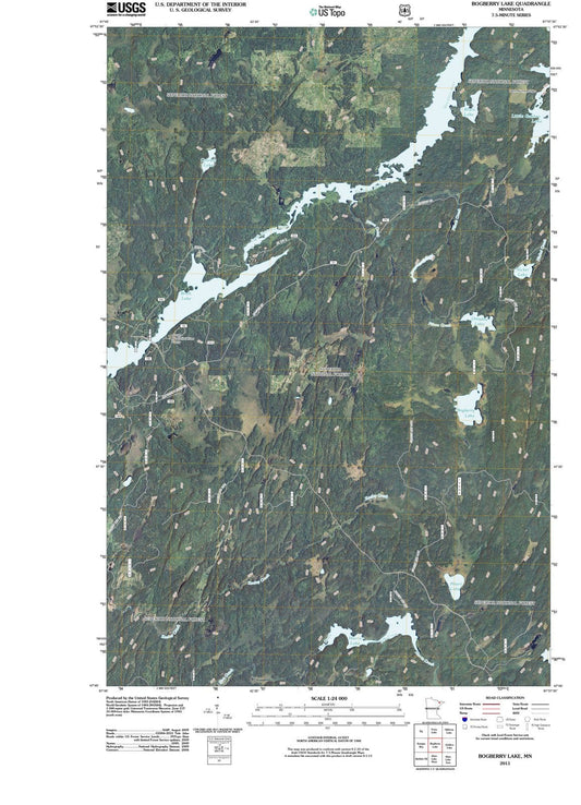 2011 Bogberry Lake, MN - Minnesota - USGS Topographic Map