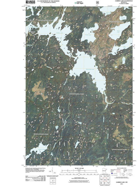 2011 Gabbro Lake, MN - Minnesota - USGS Topographic Map