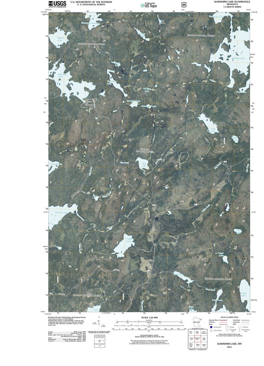 2011 Kawishiwi Lake, MN - Minnesota - USGS Topographic Map
