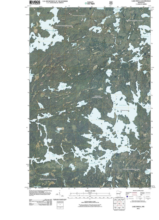 2011 Lake Insula, MN - Minnesota - USGS Topographic Map
