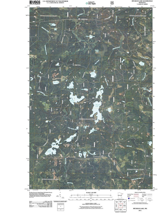 2011 Mitawan Lake, MN - Minnesota - USGS Topographic Map