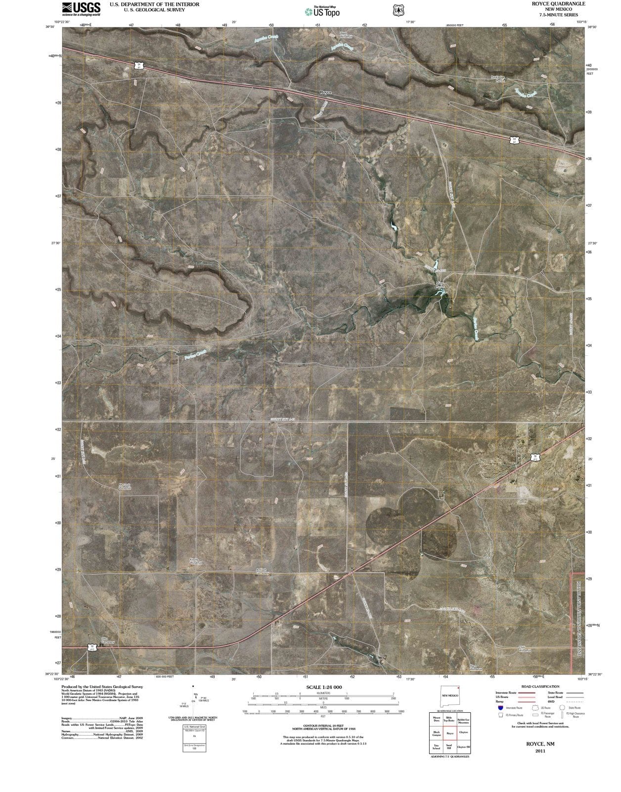 2011 Royce, NM - New Mexico - USGS Topographic Map