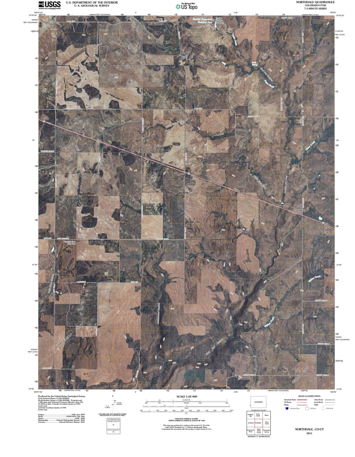 2011 Northdale, CO - Colorado - USGS Topographic Map