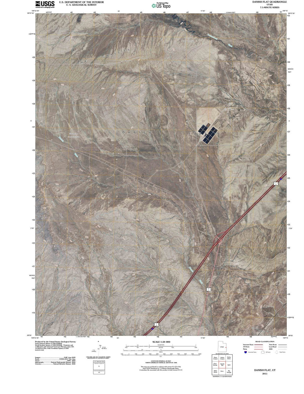 2011 Danish Flat, UT - Utah - USGS Topographic Map