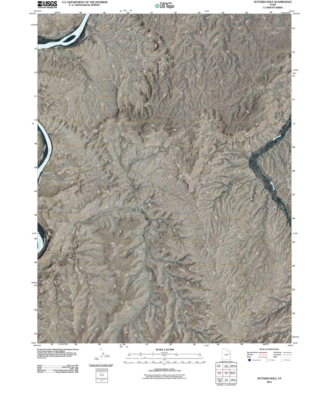 2011 Nutters Hole, UT - Utah - USGS Topographic Map