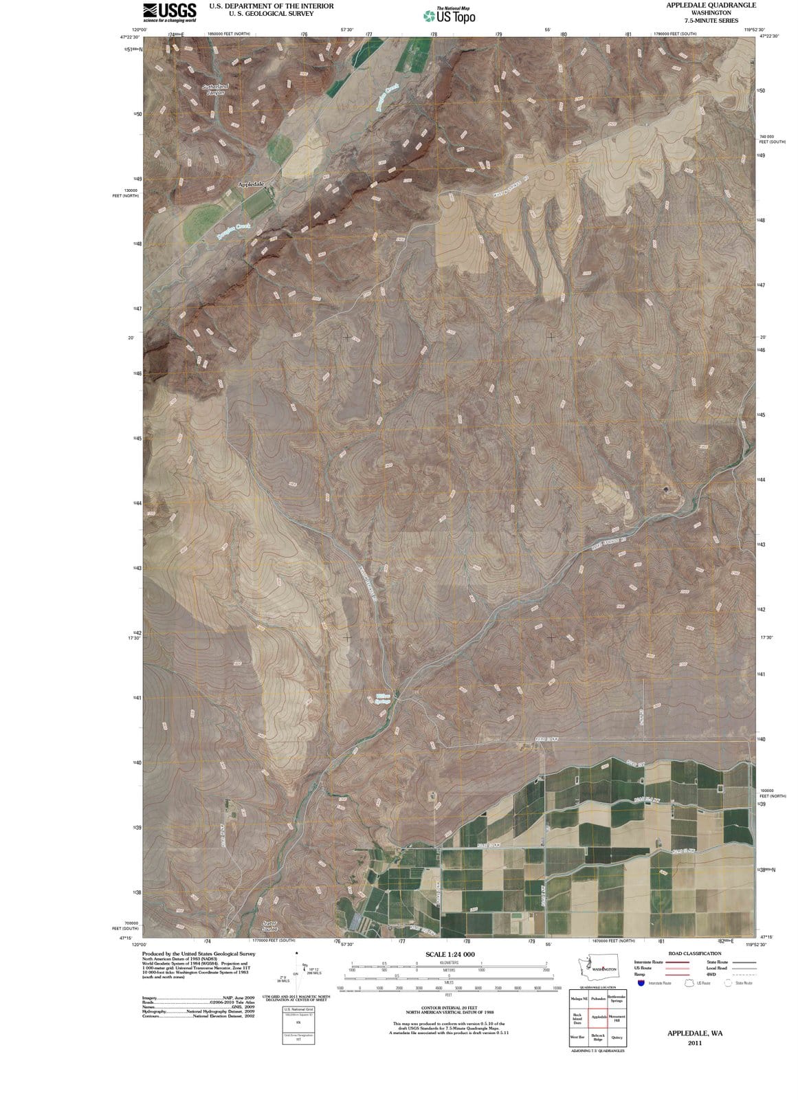 2011 Appledale, WA - Washington - USGS Topographic Map