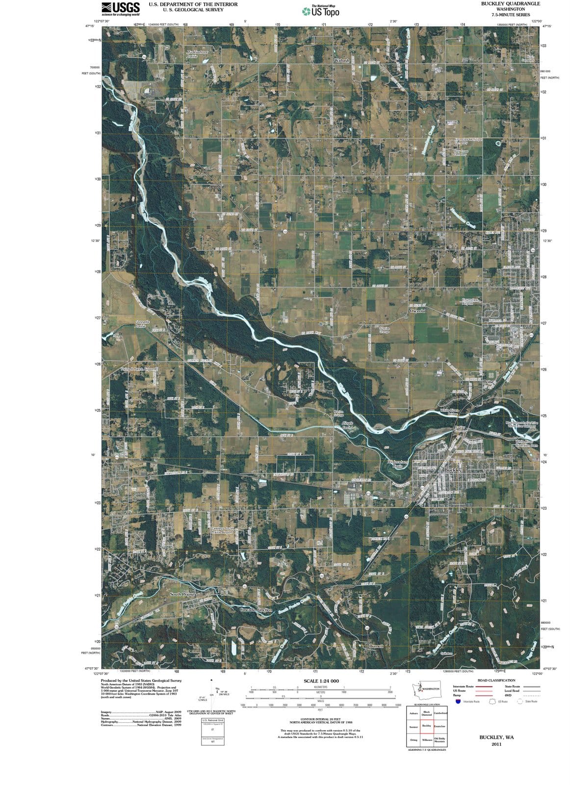 2011 Buckley, WA - Washington - USGS Topographic Map