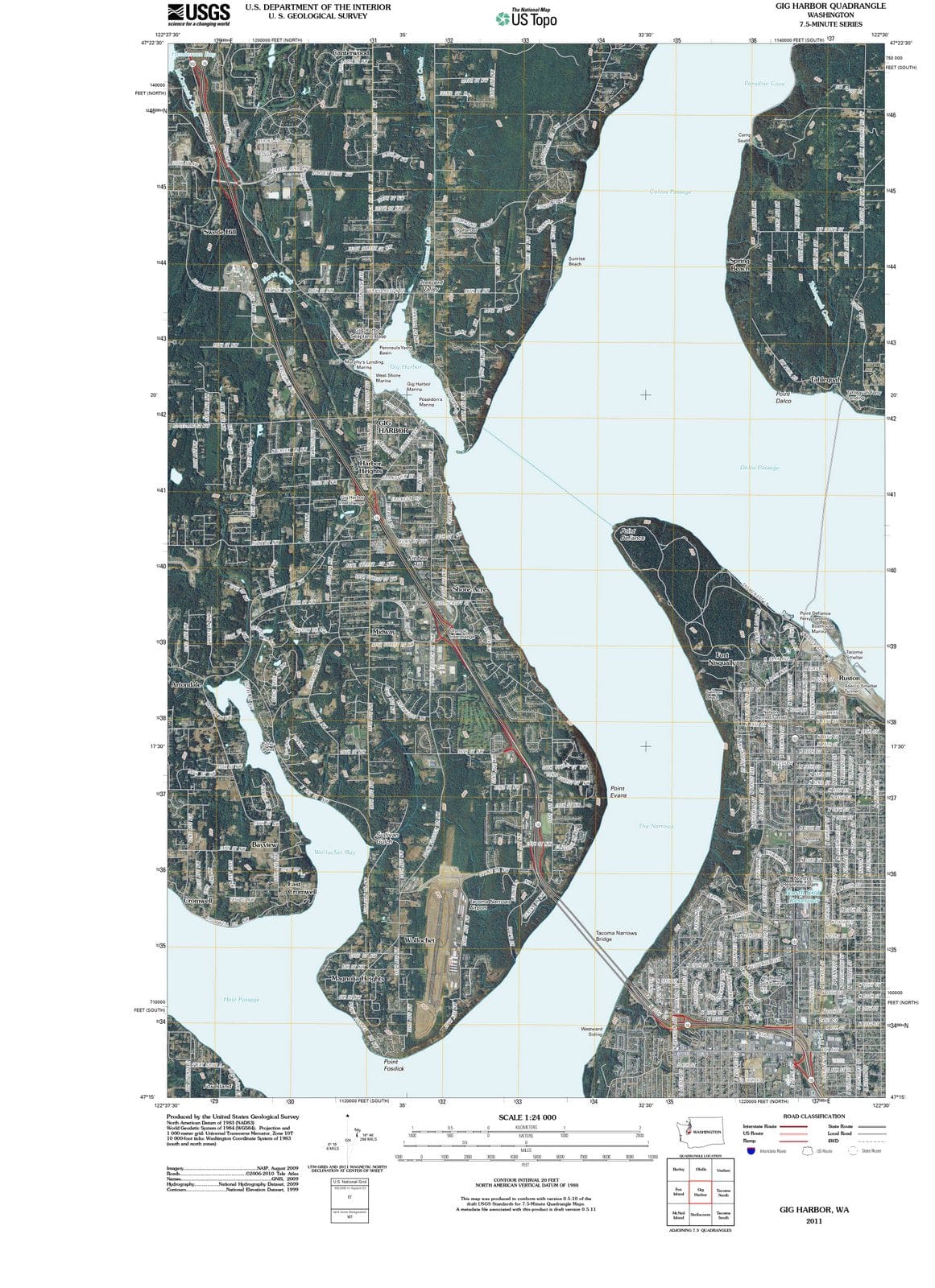 2011 Gig Harbor, WA - Washington - USGS Topographic Map