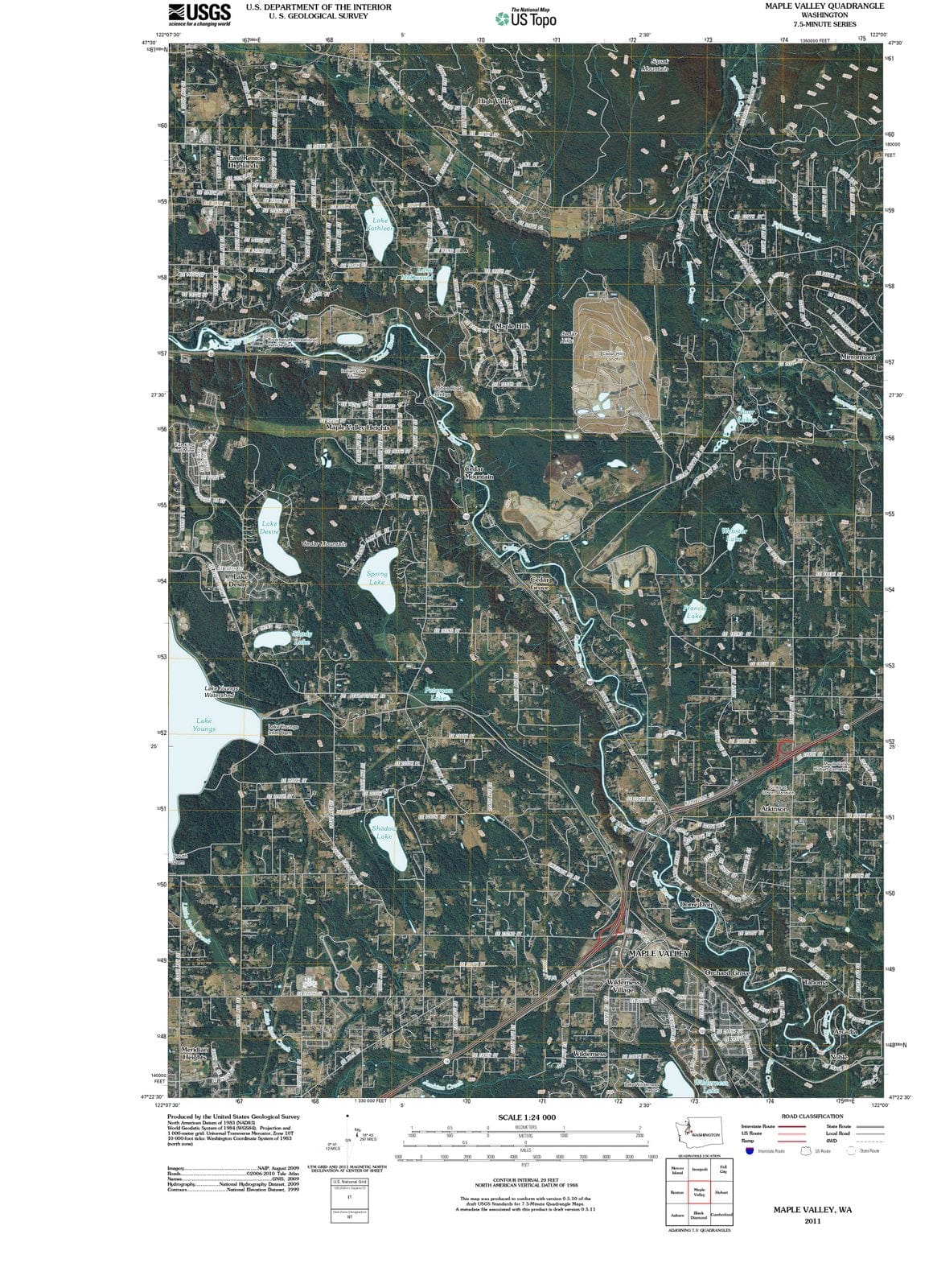 2011 Maple Valley, WA - Washington - USGS Topographic Map