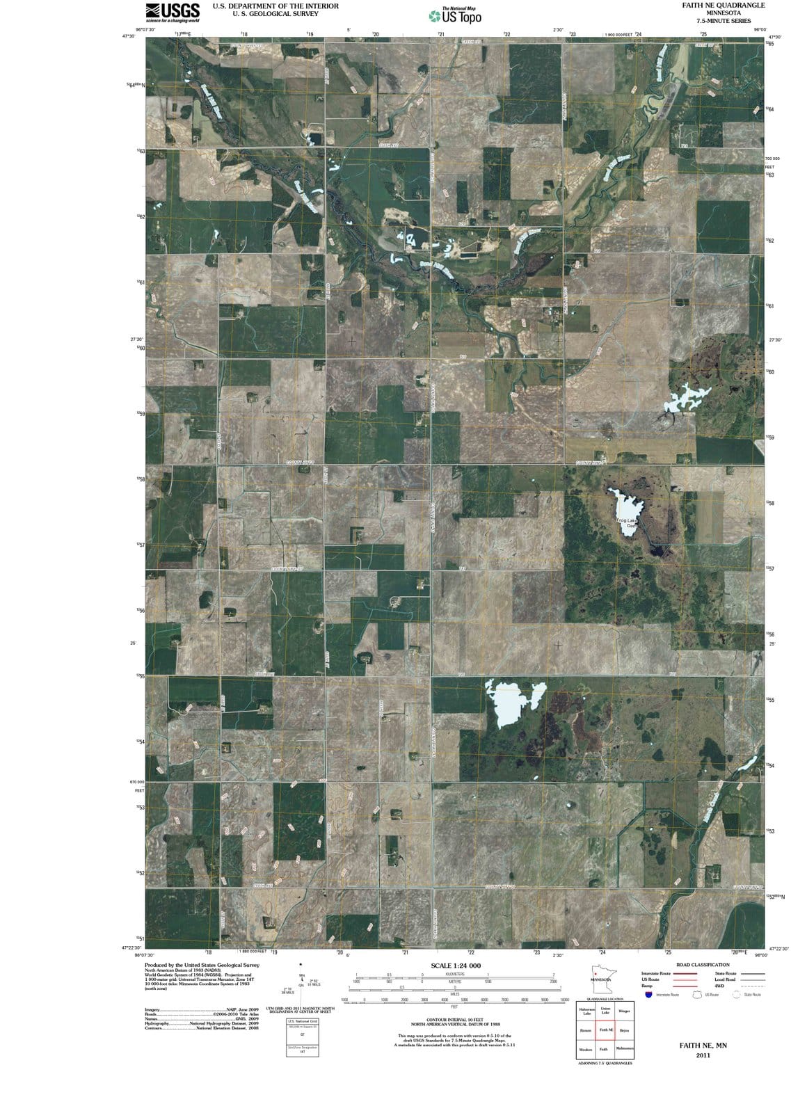 2011 Faith, MN - Minnesota - USGS Topographic Map v2