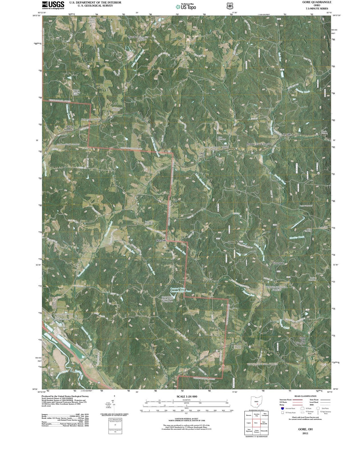2011 Gore, OH - Ohio - USGS Topographic Map