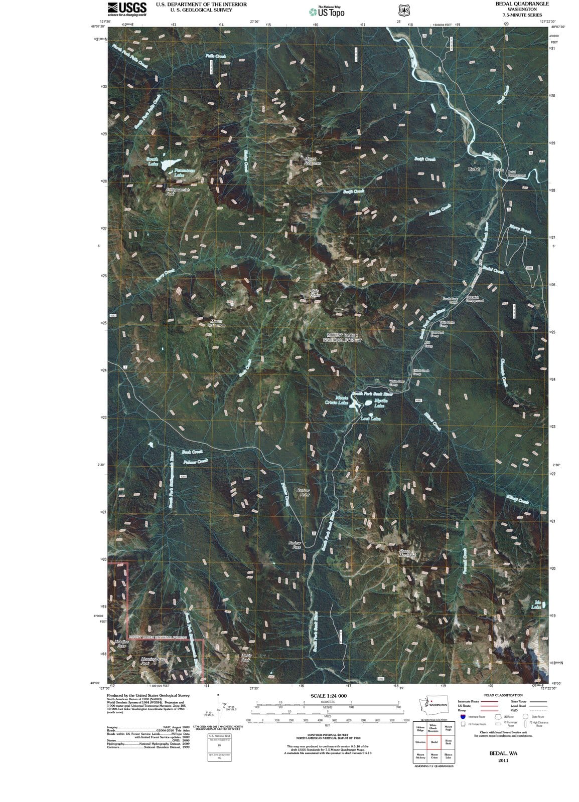 2011 Bedal, WA - Washington - USGS Topographic Map