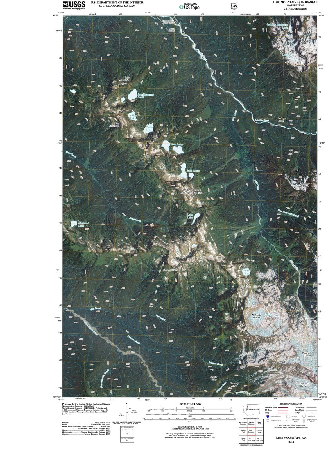 2011 Lime Mountain, WA - Washington - USGS Topographic Map