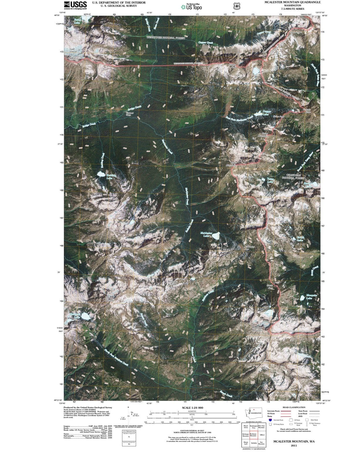 2011 McAlester Mountain, WA - Washington - USGS Topographic Map