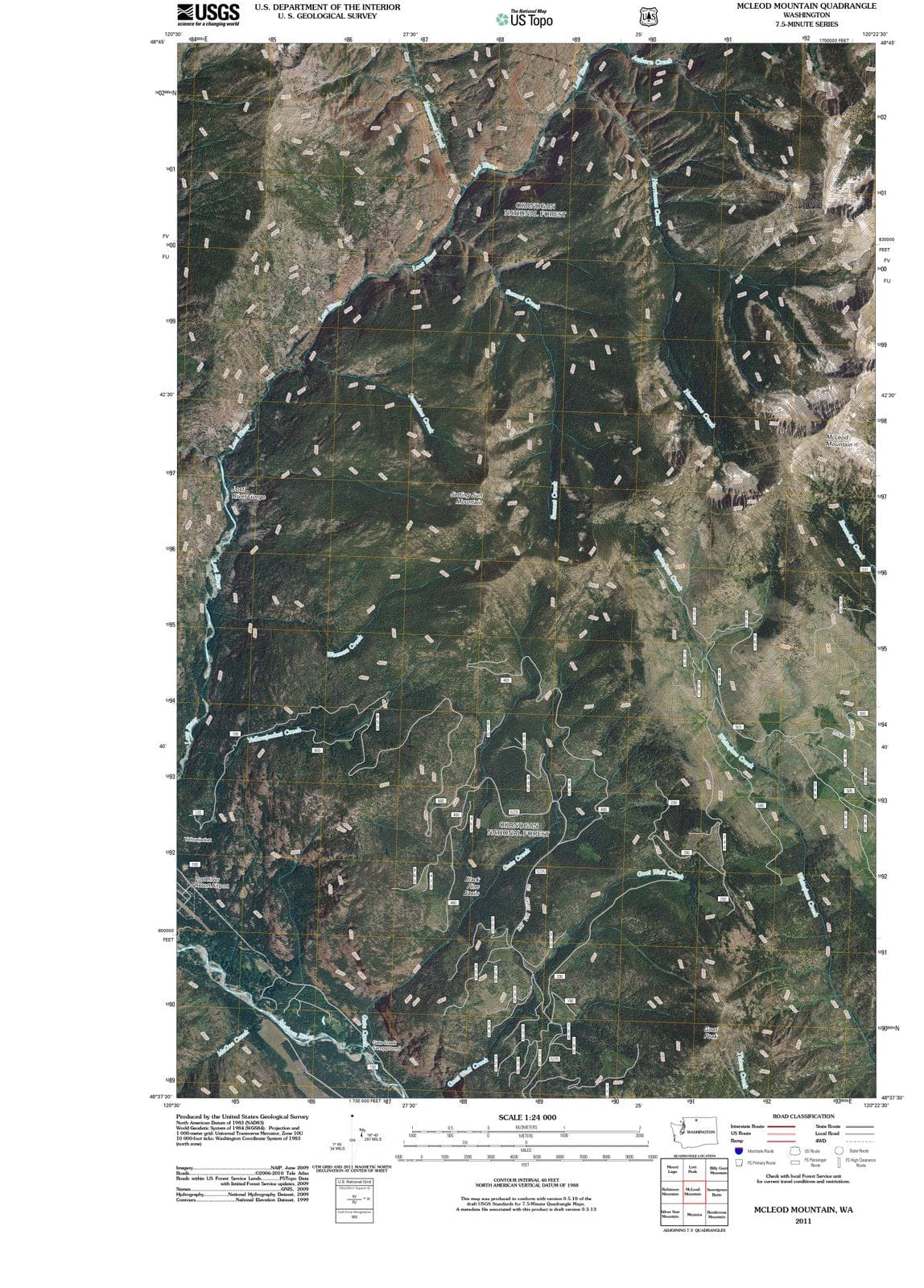 2011 McLeod Mountain, WA - Washington - USGS Topographic Map
