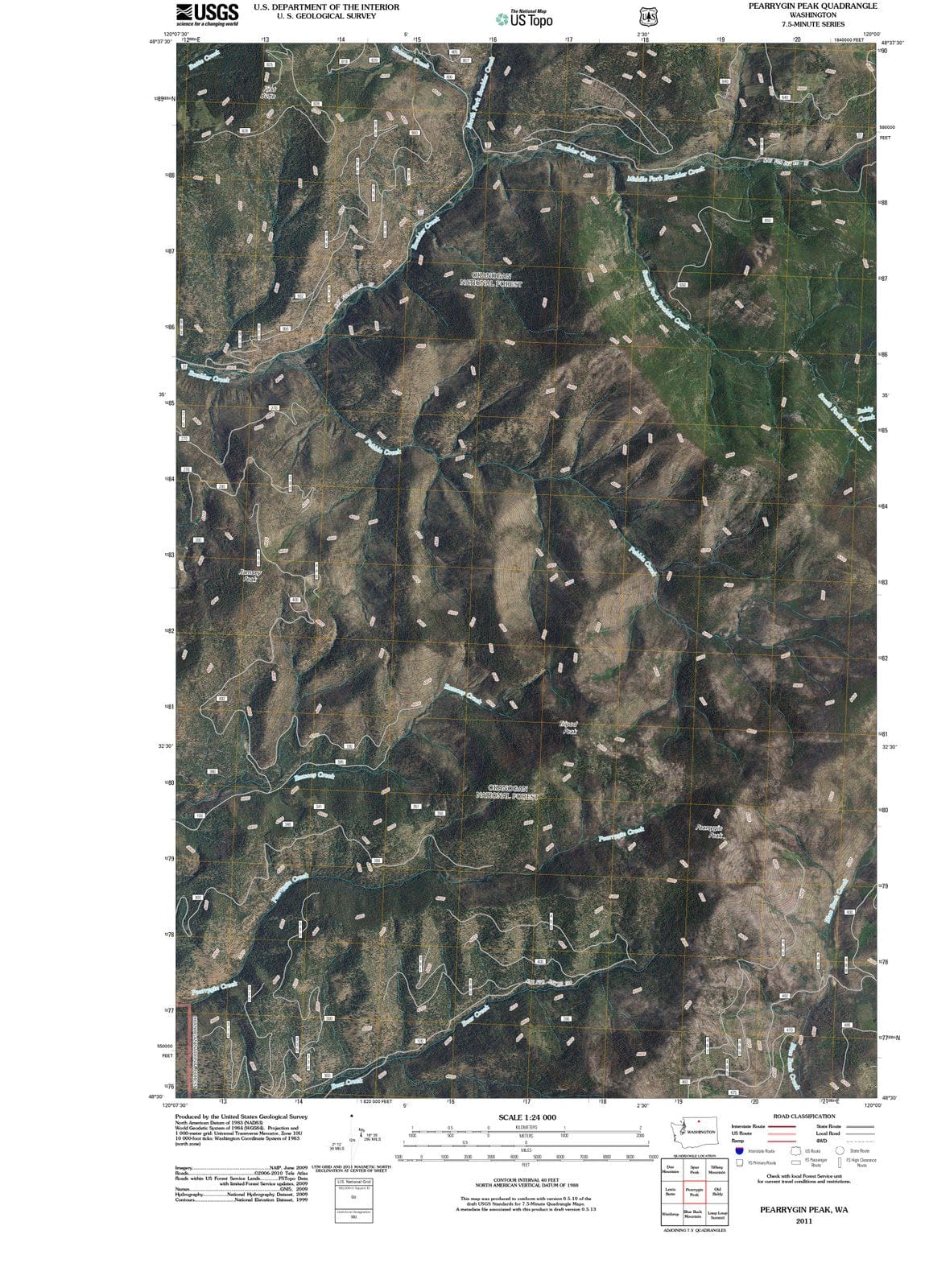 2011 Pearrygin Peak, WA - Washington - USGS Topographic Map