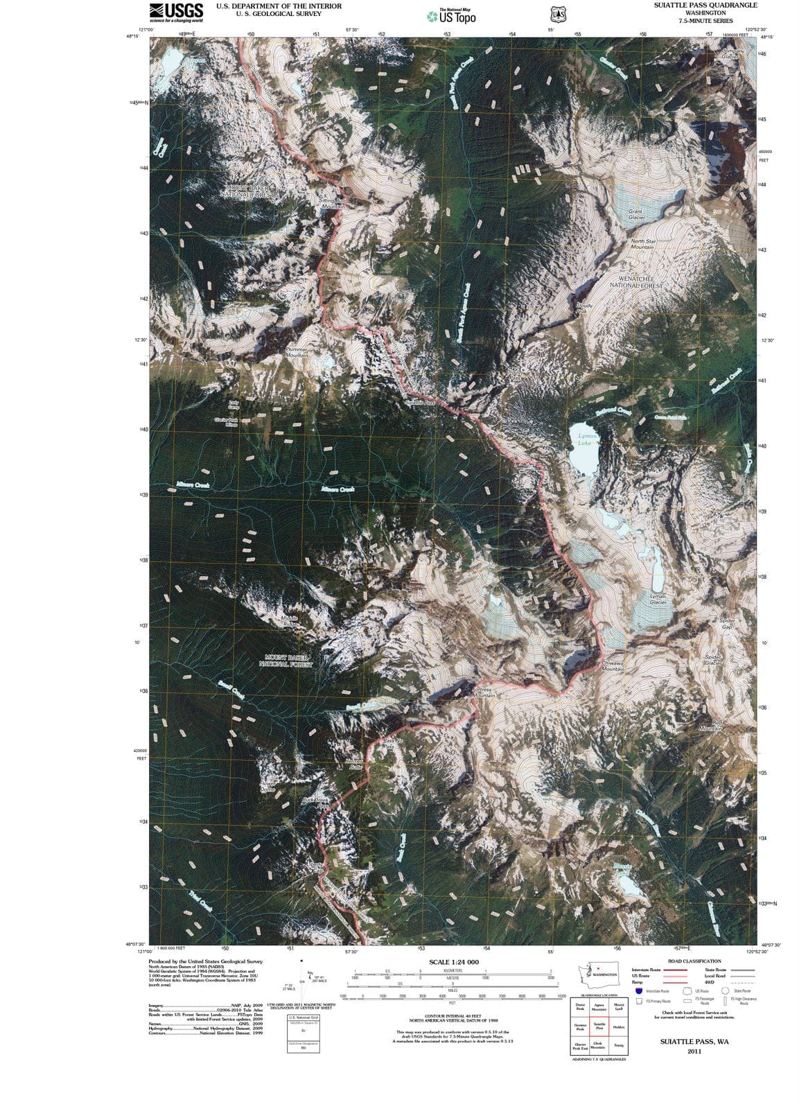 2011 Suiattle Pass, WA - Washington - USGS Topographic Map