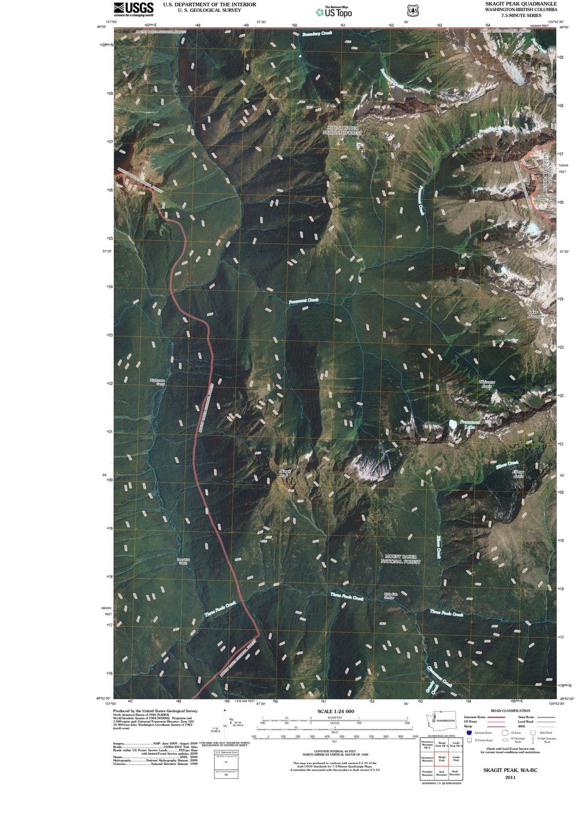2011 Skagit Peak, WA - Washington - USGS Topographic Map