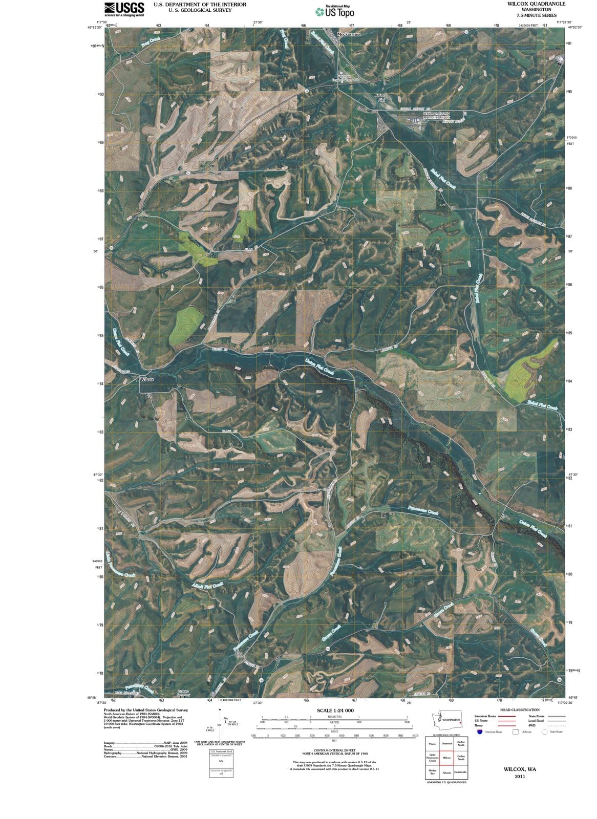 2011 Wilcox, WA - Washington - USGS Topographic Map