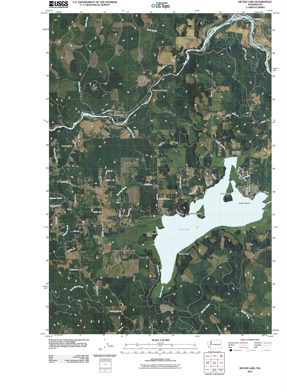 2011 Silver Lake, WA - Washington - USGS Topographic Map