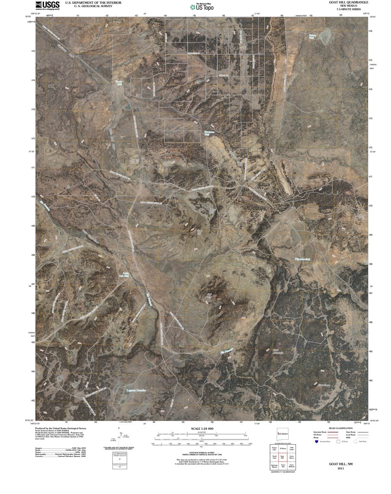 2011 Goat Hill, NM - New Mexico - USGS Topographic Map