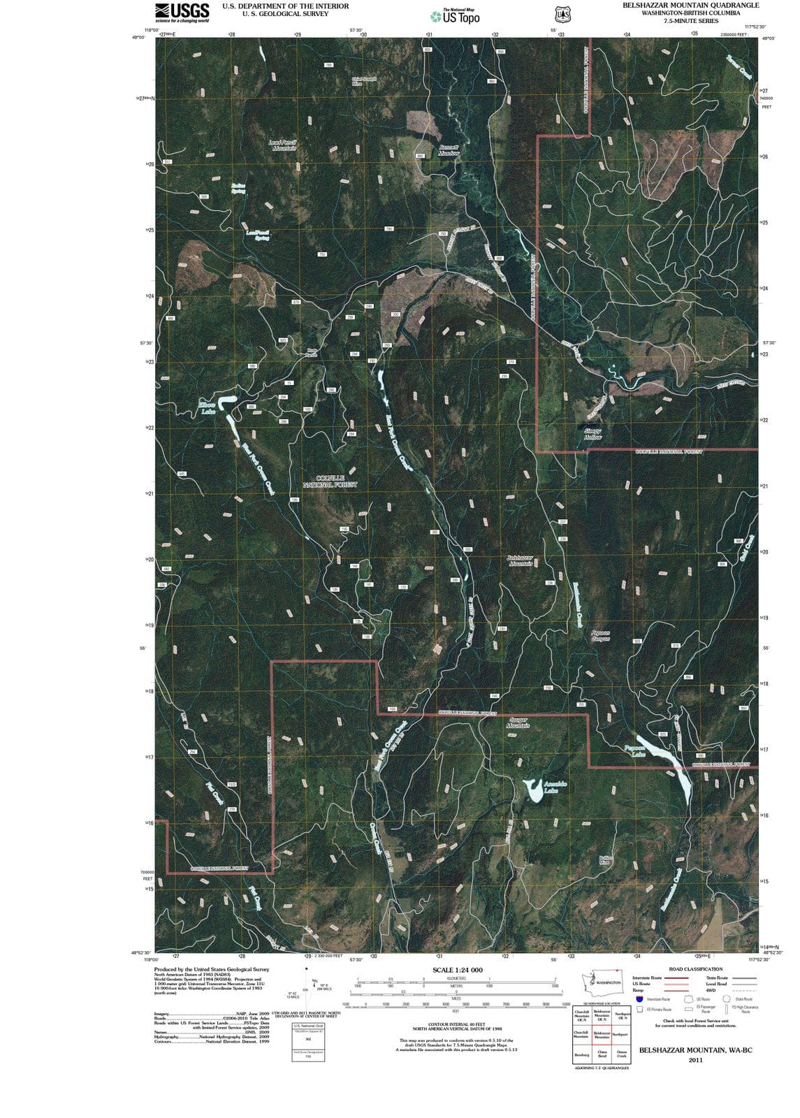 2011 Belshazzar Mountain, WA - Washington - USGS Topographic Map