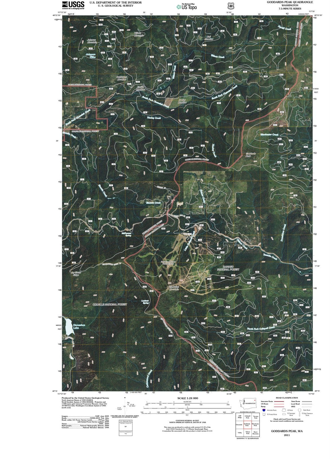 2011 Goddards Peak, WA - Washington - USGS Topographic Map
