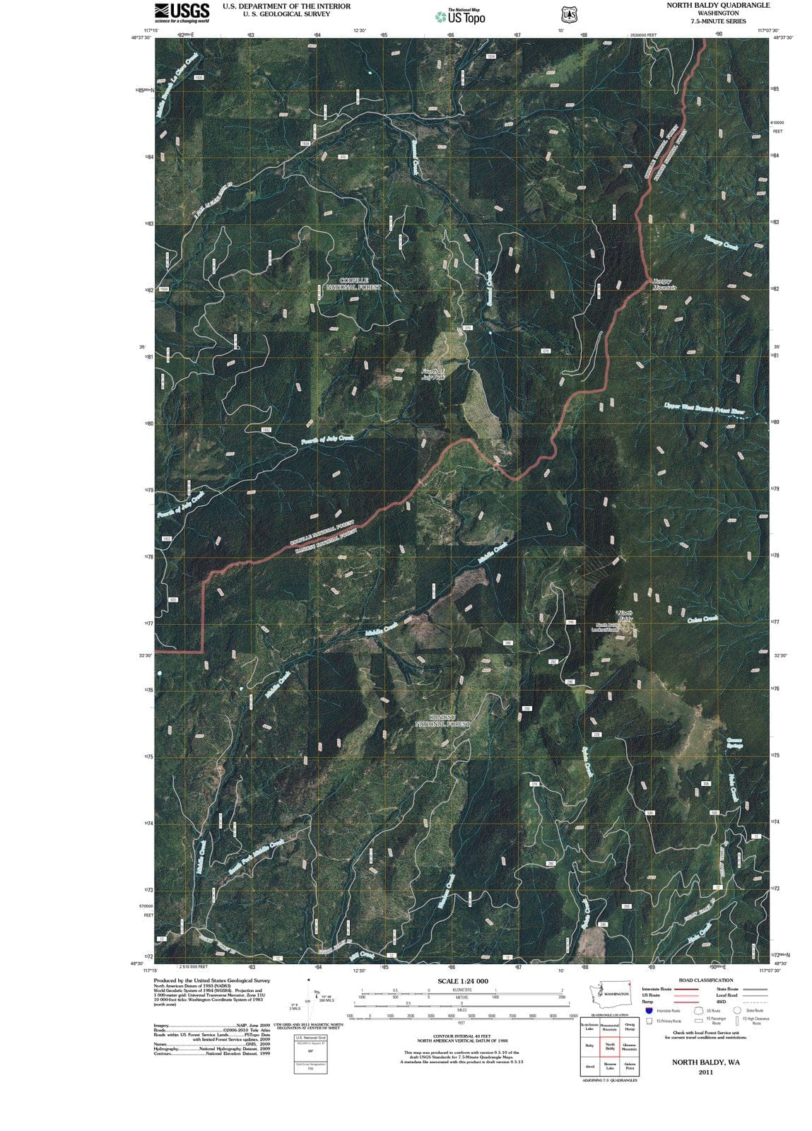 2011 North Baldy, WA - Washington - USGS Topographic Map
