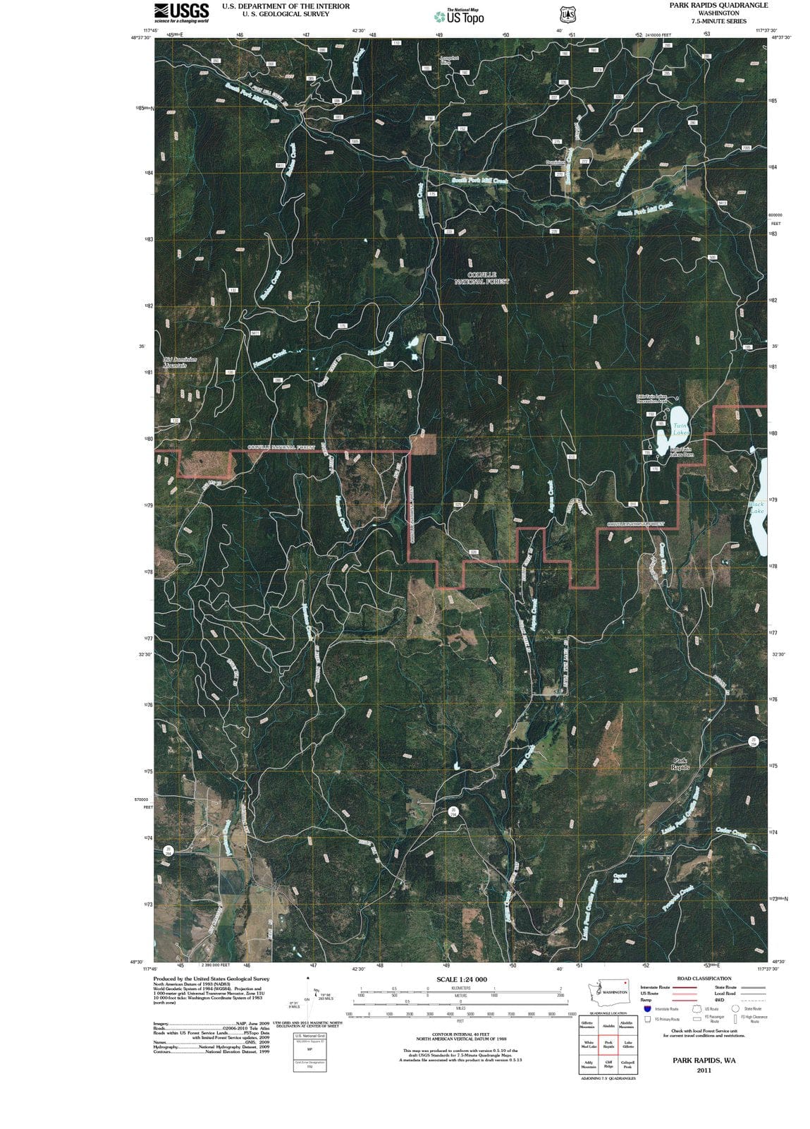 2011 Park Rapids, WA - Washington - USGS Topographic Map