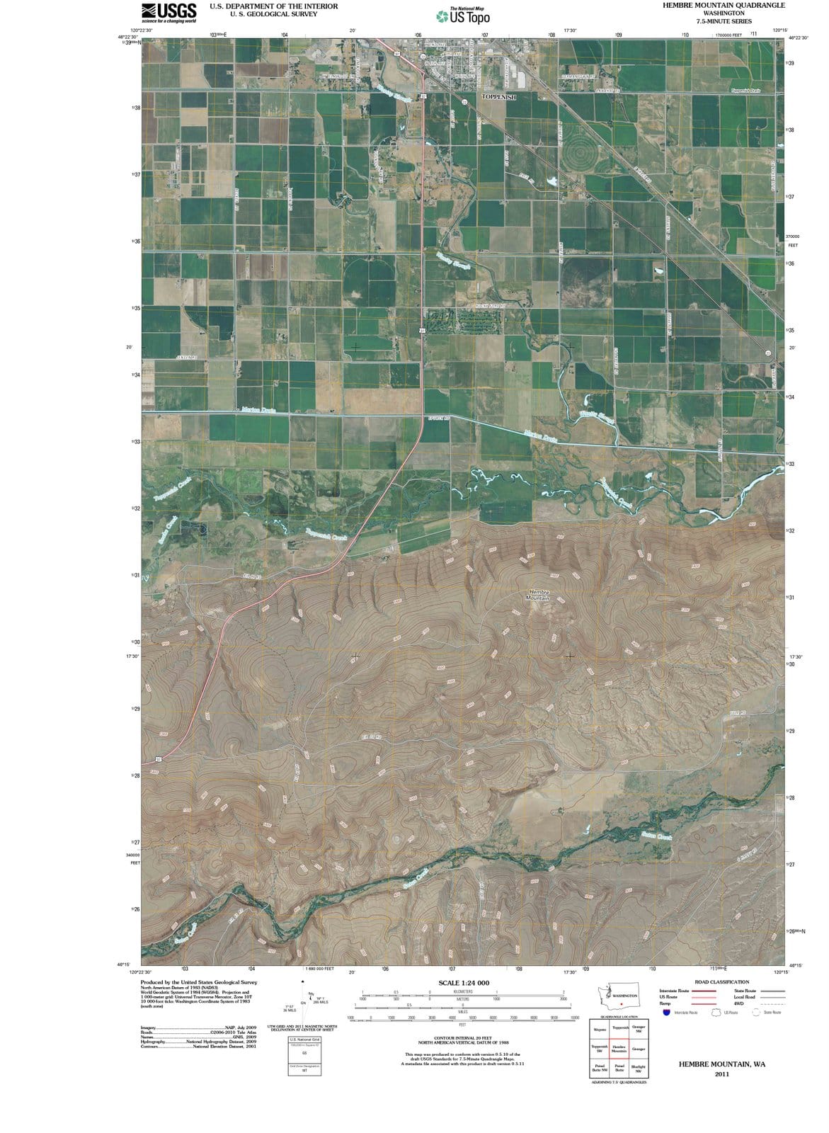 2011 Hembre Mountain, WA - Washington - USGS Topographic Map